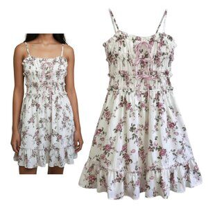 Jessica Simpson Floral Corset Sundress Pink Green M